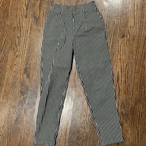 High waist striped pants